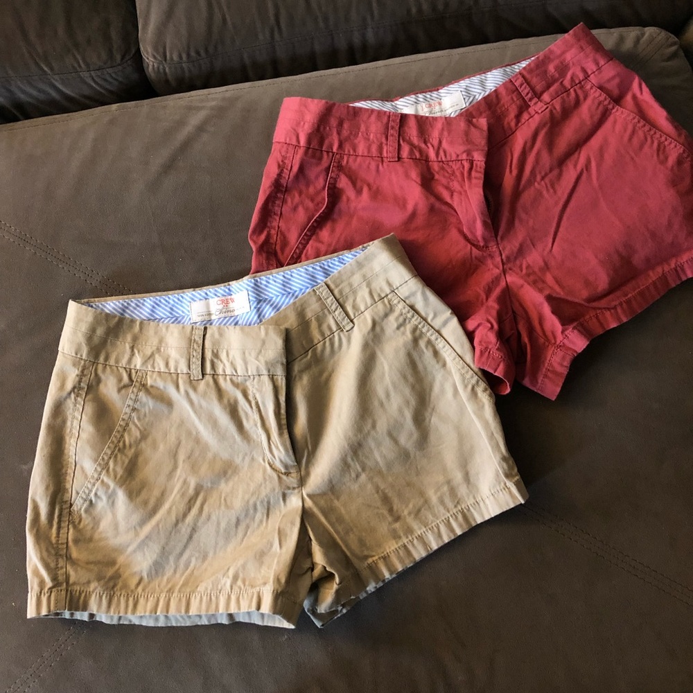 2 pairs J. Crew chino shorts
